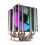 Cooler de ar para CPU com 6 tubos de calor e LED arco-íris de 90 mm para 775 1