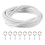 Curtain Wire and Hooks Set, 3 Meters Net Curtain Wirewith 8Pcs Hooks 2