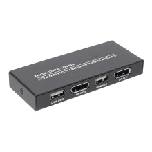 Comutador KVM DisplayPort, comutador USB DP 4K a 60 Hz para compartilhamento de 2 computadores