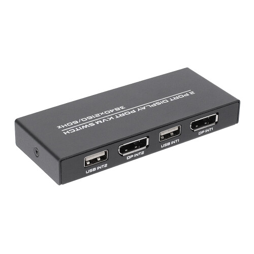 DisplayPort KVM Switch, 4K@60Hz DP USB Switcher for 2 Computer Share