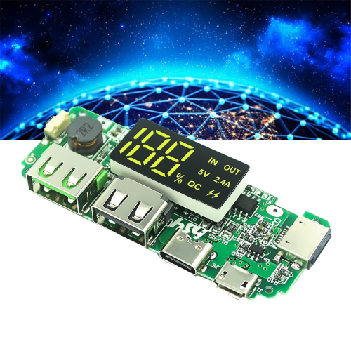 Lade-Modul mit digitaler Anzeige - 5 V, 2,4 A, drei Ladeanschlüsse 2