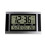 Digital Wall Clock LCD Number Time Temperature Calendar Alarm Silver 1