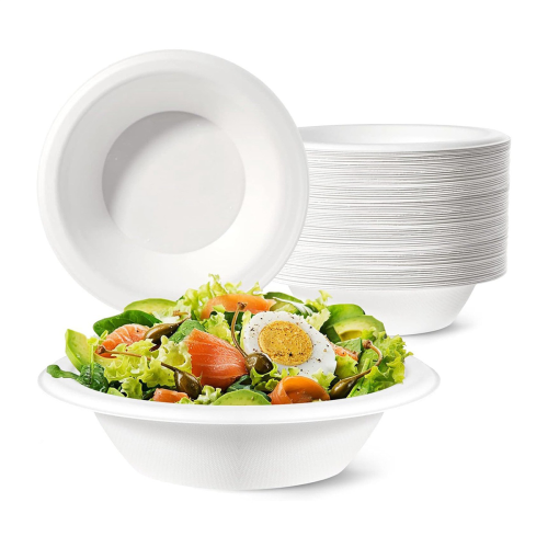 Disposable Bowls 50 Pack, Sugarcane Bowls Compostable Soup Bowls 1