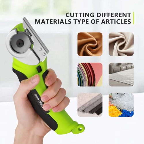 Cordless Rotary Cutter Electric Scissors, Rechargeable Fabric Cutter with Safety Lock, Portable Cutting Tool for Fabric Leather Carpet Cardboard 2