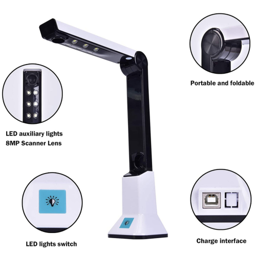 Document Camera for Teachers, Portable USB Document Camera Scanner 2