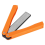 Double Sided Diamond Sharpener, Orange 1