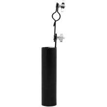 Bolsa de tubo para baqueta, suporte cilíndrico para baqueta, clipe de metal