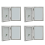 Double Picture Frame 4X6in Grey Photo Frames Wooden Hinged Folding 1