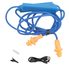 Protetores auriculares Bluetooth para trabalho, supressão de ruído, azul
