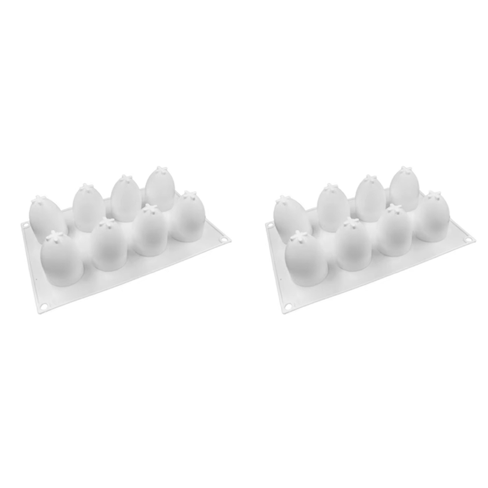Eight Holes Three-Dimensional Egg Shape Plaster Mold 4714171584080