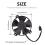 Ventilador elétrico estilo empurrador perfil baixo 307 CFM 5 pás de pá 4