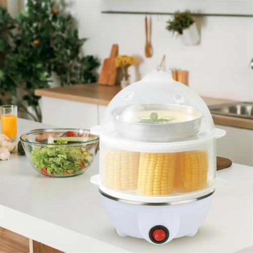 Electric Egg Cooker Boiler Maker Double Layer Egg Maker,EU Plug 1