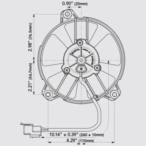 Ventilador elétrico estilo empurrador perfil baixo 307 CFM 5 pás de pá 2