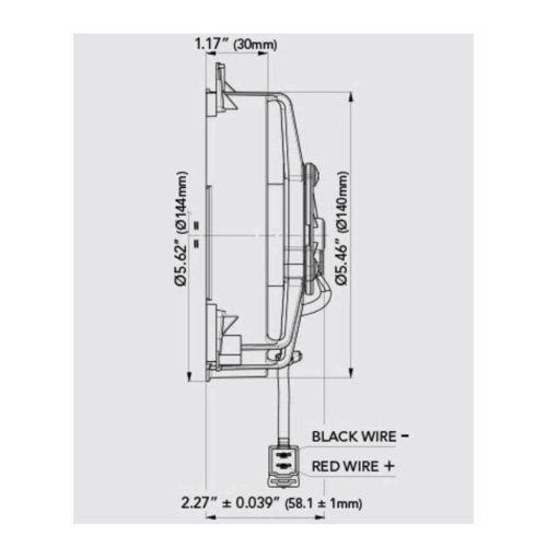 Ventilador elétrico estilo empurrador perfil baixo 307 CFM 5 pás de pá 1