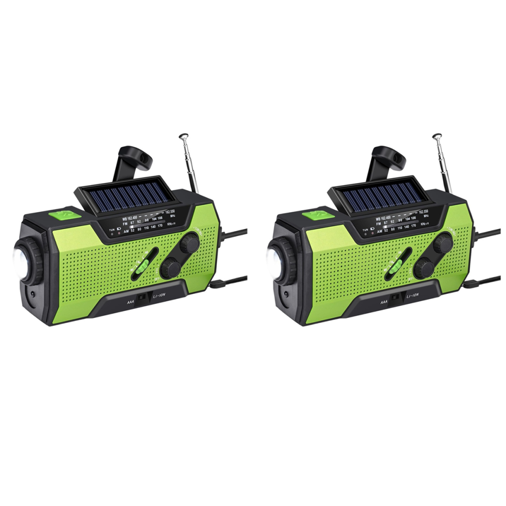 Emergency Weather Radio Hand Crank Portable Solar Charging 2000Mah 4714171586442