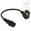 EU Power Cable C13 for PC Computer Monitor Printer TV(0.6M,EU Plug) 2
