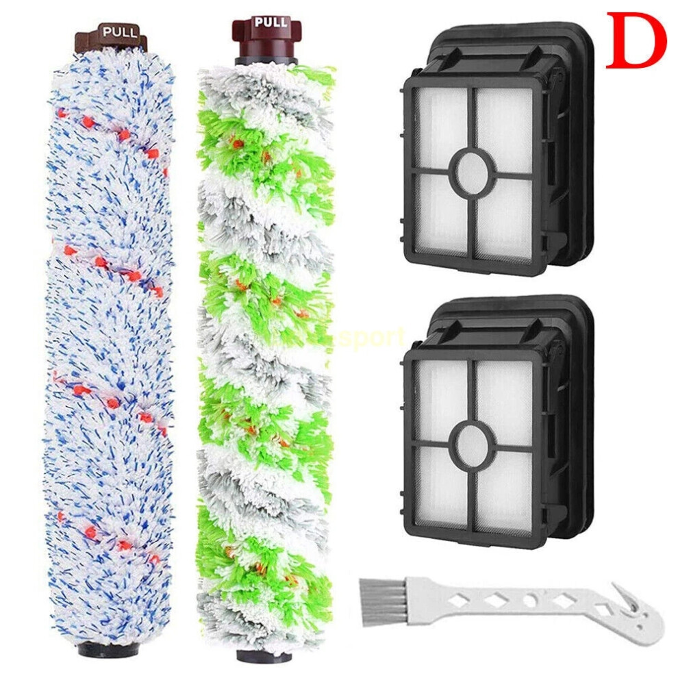 (2*Filter+1*Pet+1*Multi-surfaces Brush roll) Brush Roll Filter Kit for Bissell Crosswave 17132 2306 1785 Vacuum Clean New