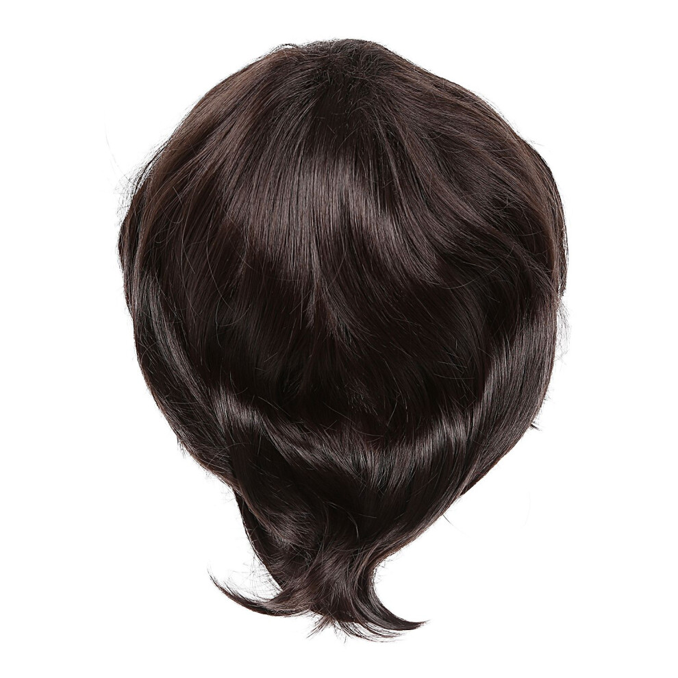 Unisex Black,Brown Fashion Men's Wig Short Straight Wig Artistic Brown Black Wigs