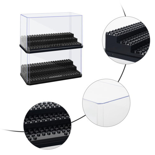 Figure Display Box, Stackable Dustproof Building Block Display Box 2