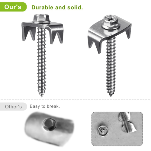 Fence Nails for Softwood, Reusable Wire Fence Staples Screws 1