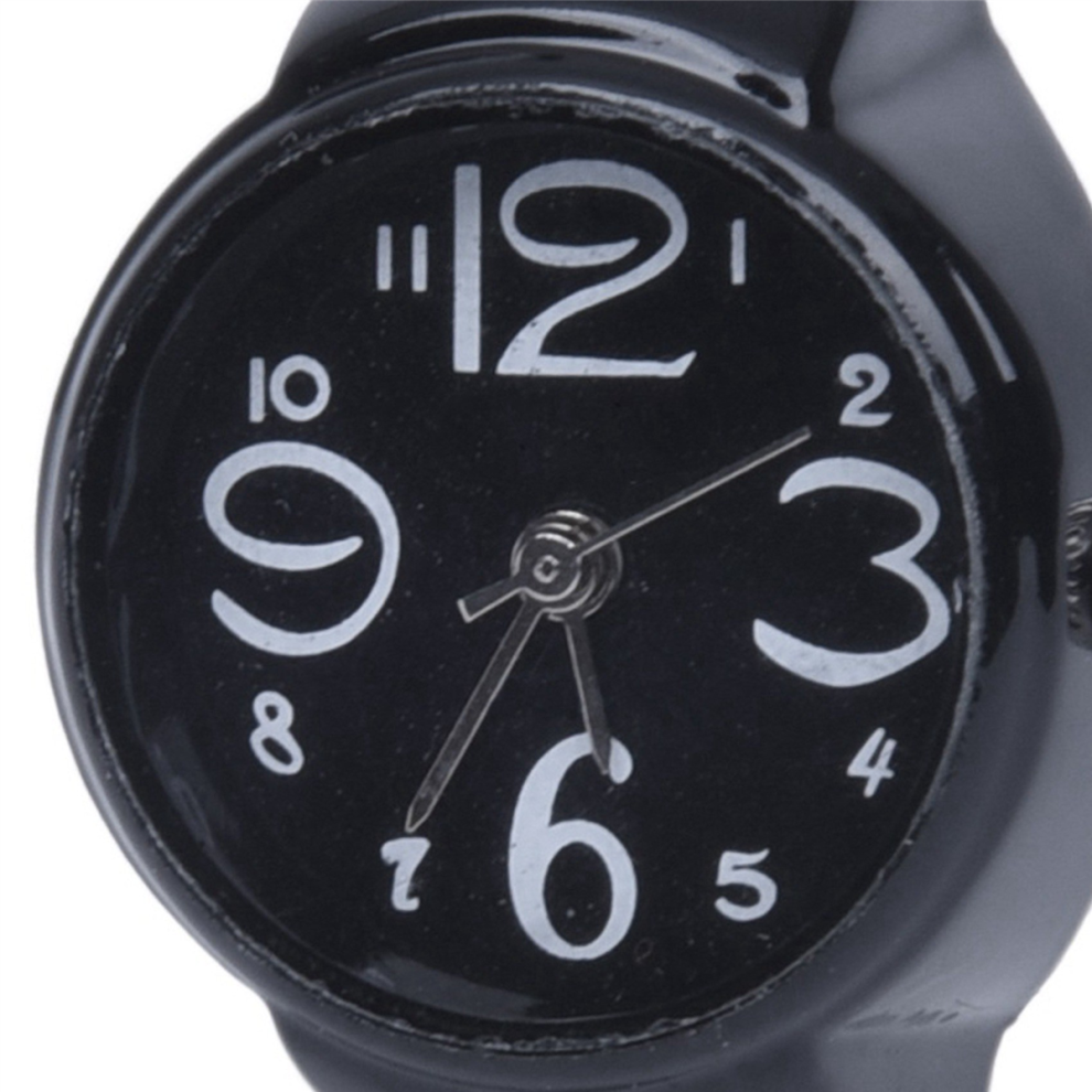 Finger Ring Watch Chic Rhinestone For Ladies White