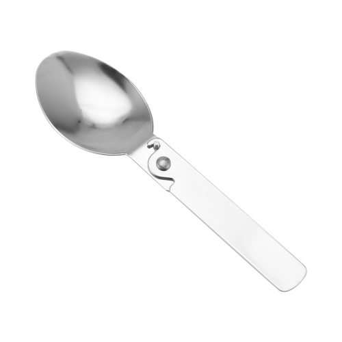 Colher de sopa dobrável para área externa, aço inoxidável 1