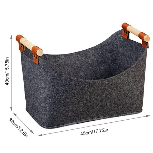Foldable Wood Basket Large Capacity 57 L Fireside Wood Carrier 2