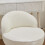 Living And Home Teddy Fleece Dressing Table Stool with Solid Wood Legs 4
