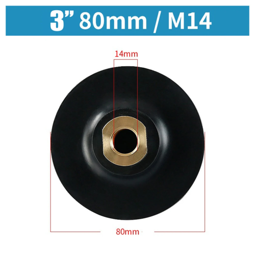 Almofada de apoio autoadesiva abrasiva de 3 pol. para rebarbadora angular M14 1