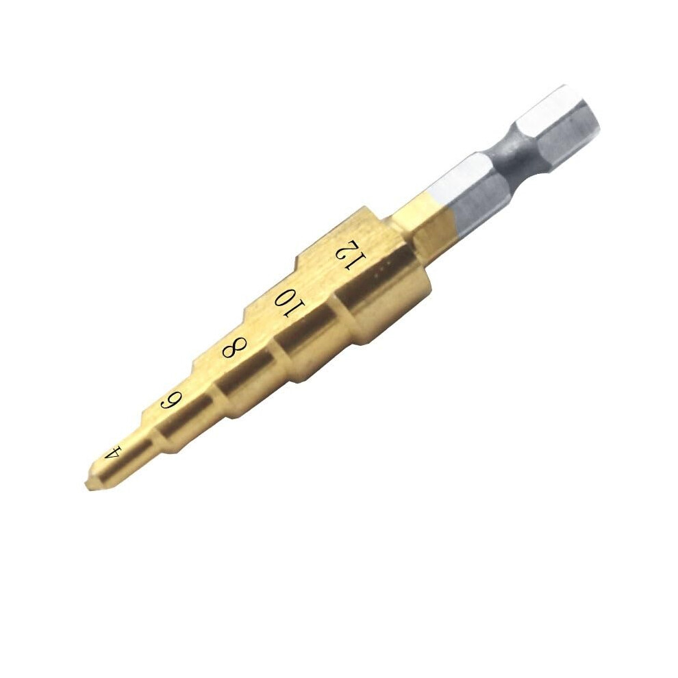 1Pc 412Mm 420Mm 432Mm Hss Steel, Large Step Taper, Titaniumcoated Metal Drill, Cutting Tool Set, Hole Cutter (1Pc 412Mm) 6493810308604