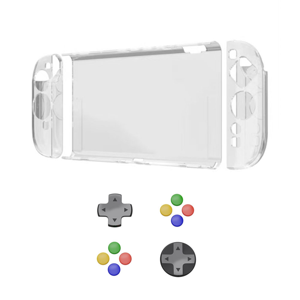 For Switch 2 Protective Case+D-Pad Button Cap Clear Shell B-image-OPC-PJ57H72-NEW