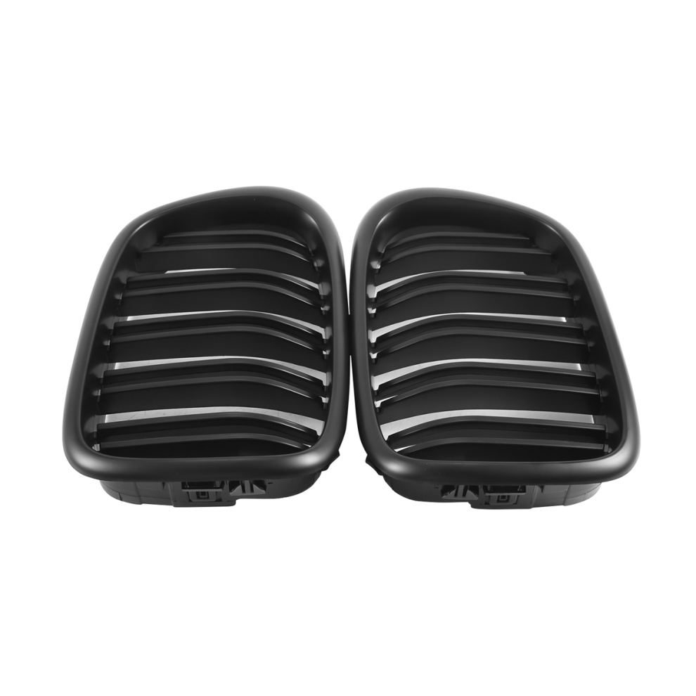 Front Bumper Kidney Grill Dual Slat Grilles For Matte Black 4714171544992