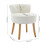 Living And Home Teddy Fleece Dressing Table Stool with Solid Wood Legs 6