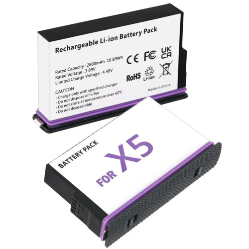 para câmera X5 Battery Box 360 2 baterias, 1 caixa de bateria 2