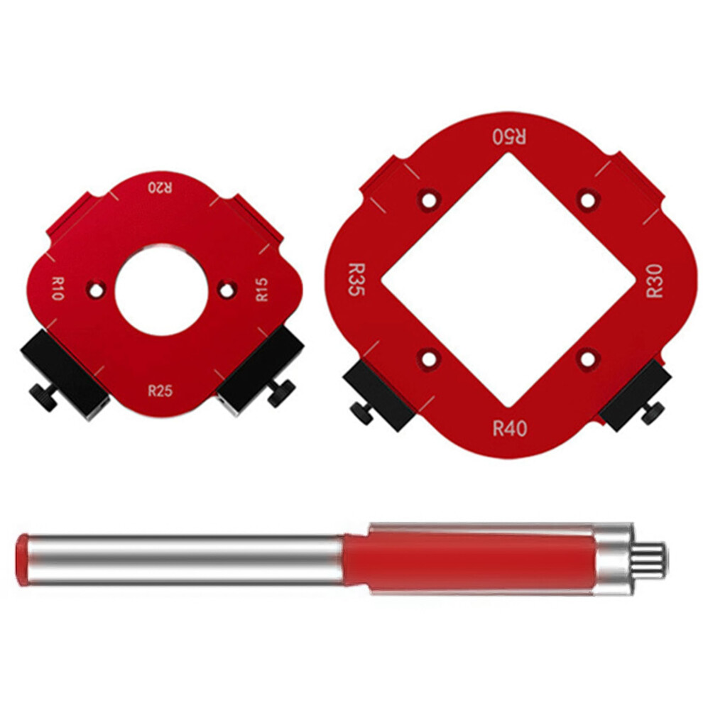 Router Jig Radius Template Milling Template Corner Radius 8 Sizes Aluminium Router Template For Woodworking (Red) 6493810309724