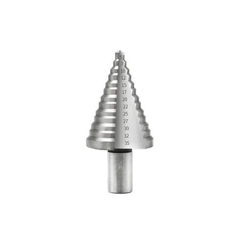 13 step cone drill hole cutter bit set 535 mm serrated edges HSS step ...