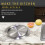Garbage Flap Lid Flush Built-in Balance Swing for Kitchen Counter C 2