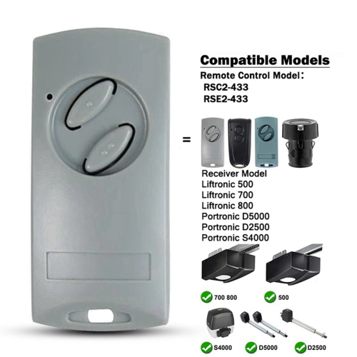 Garage Door Opener for RSC2 RSE2 433MHz Remote Control 1