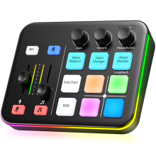 Mixer de áudio para jogos G1 NEO, efeitos sonoros personalizados, streaming RGB