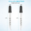 Conta-gotas de vidro - Pontas curvas e retas, conta-gotas de pipeta de 1 mL 3