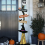 Halloween Glowing Witch Broom Home Outdoor Decoration Yard Props 4