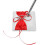Guest Book with Pen Holder Sets with Diamonds Love Shape-Red+White 7