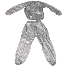 Heavy Duty Fitness Weight Loss Sweat Sauna Suit Silver XXXL
