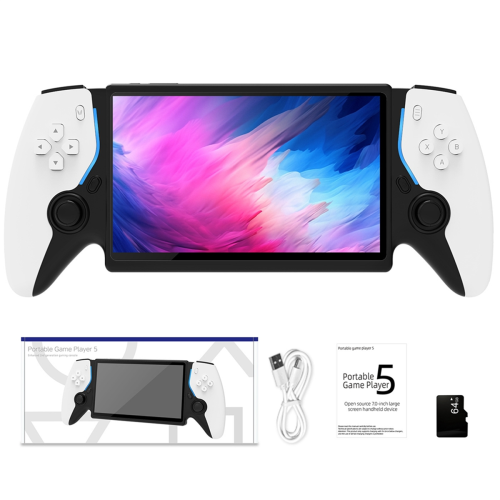 HC8000 7inch Screen Retro Handheld Game Console 64G 15000 White 1