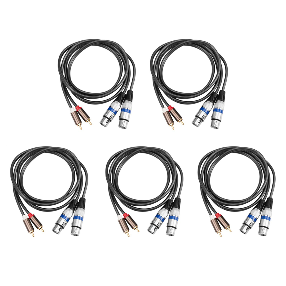 Hifi Audio Cable 2 Male to Xlr 3 Pin Female Amplifier Cable 1.5M
