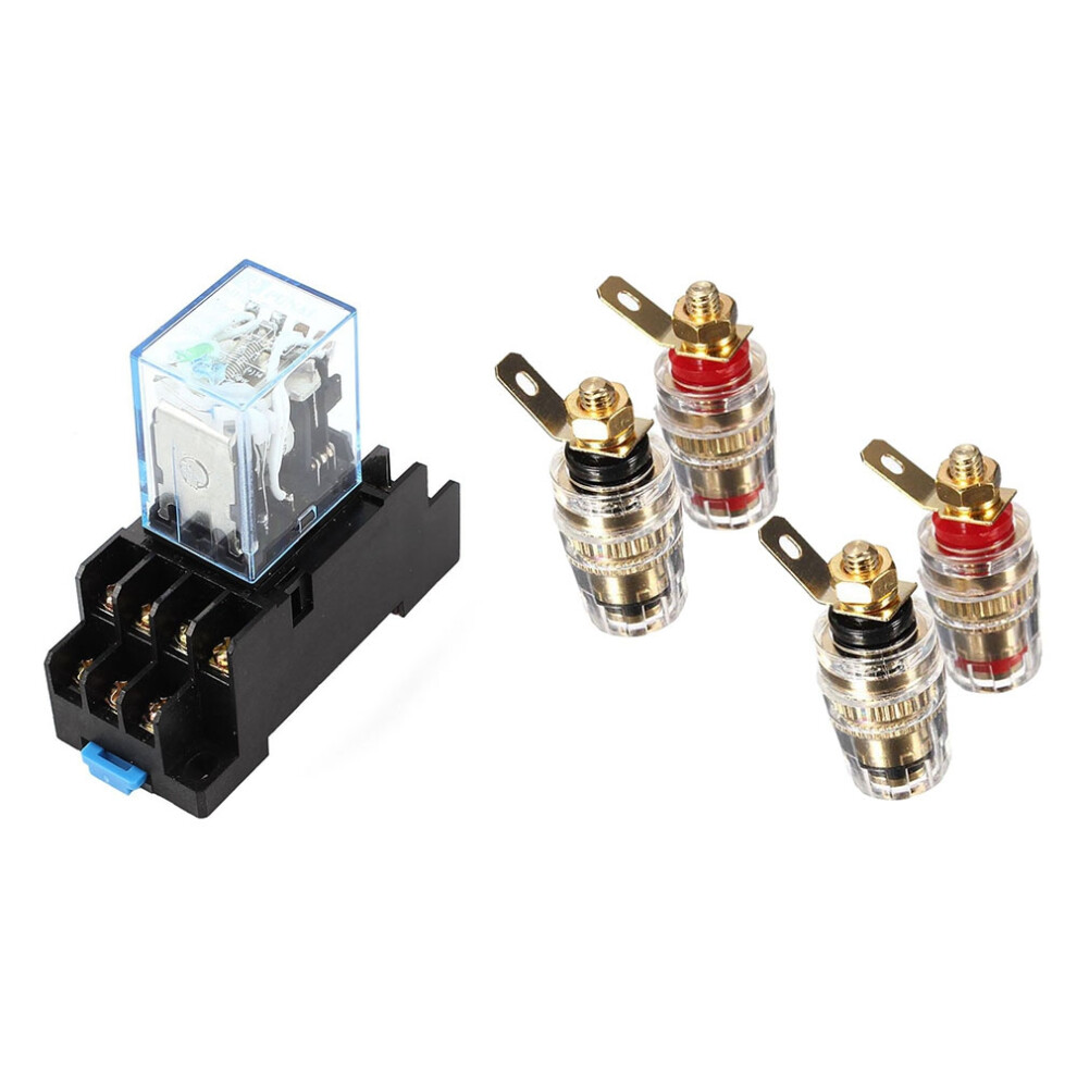 Hh54p Dc 12V 4Pdt 14 Pins Electromagnetic Power Relay Dyf14a Base 4711610378996