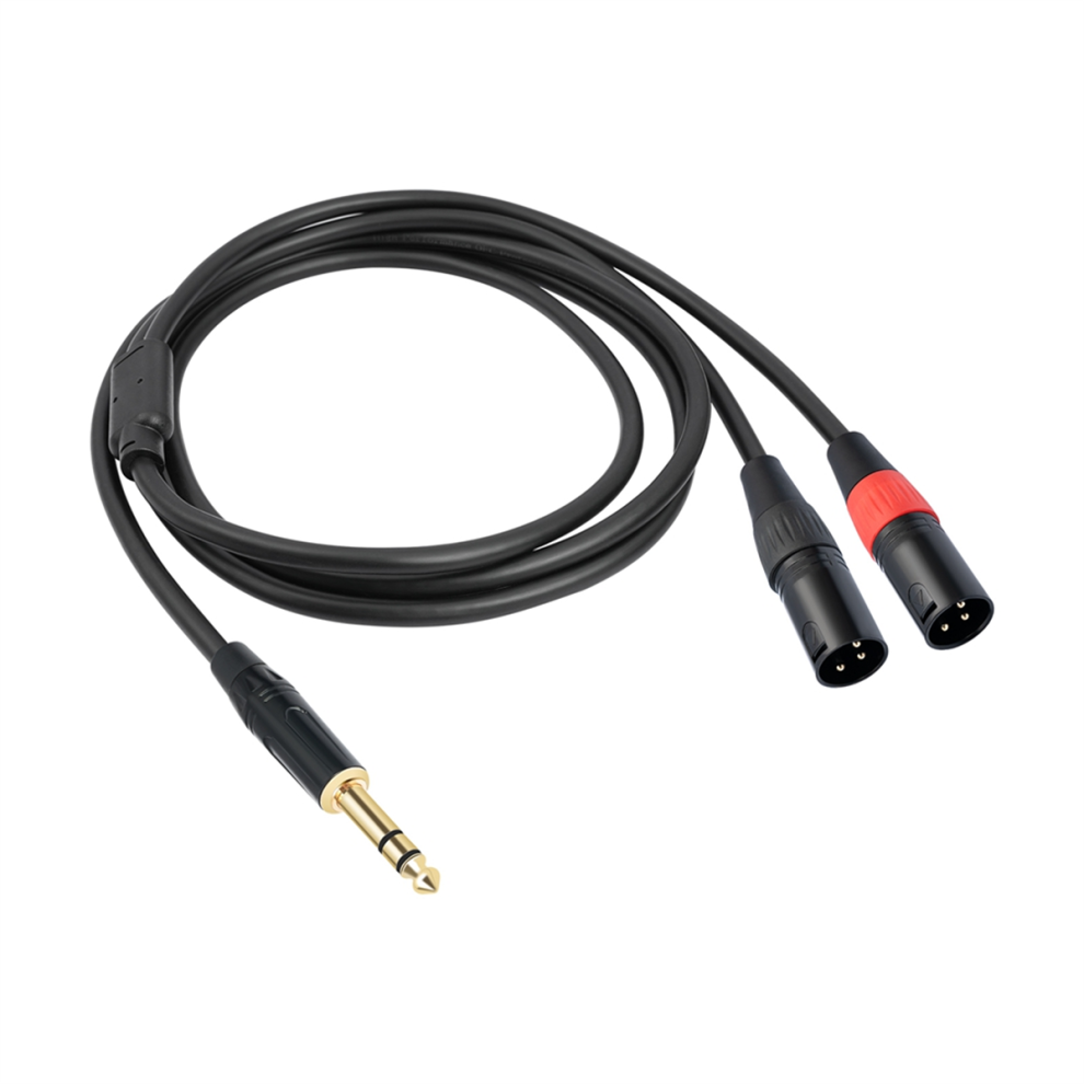 Jack 6.35Mm 1/4 Trs Stereo To Dual Xlr Male Audio Cable 100Cm 4711610368614