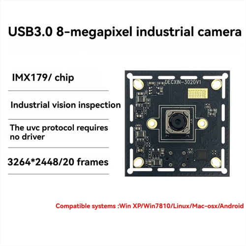 Módulo de câmera IMX179 8MP USB 3.0 HD Câmera 3264x2448 USB A 2