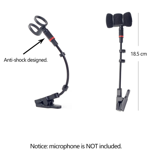 Suporte universal para microfone condensador de instrumento com clipe para saxofone 1