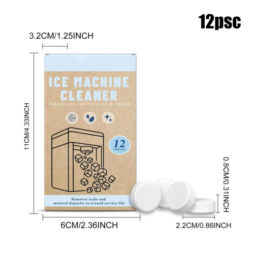 Ice Maker Cleaner Tablets 12Pieces Cleaning Tablets Powerful Descaler 1